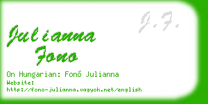 julianna fono business card