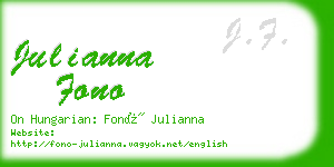 julianna fono business card